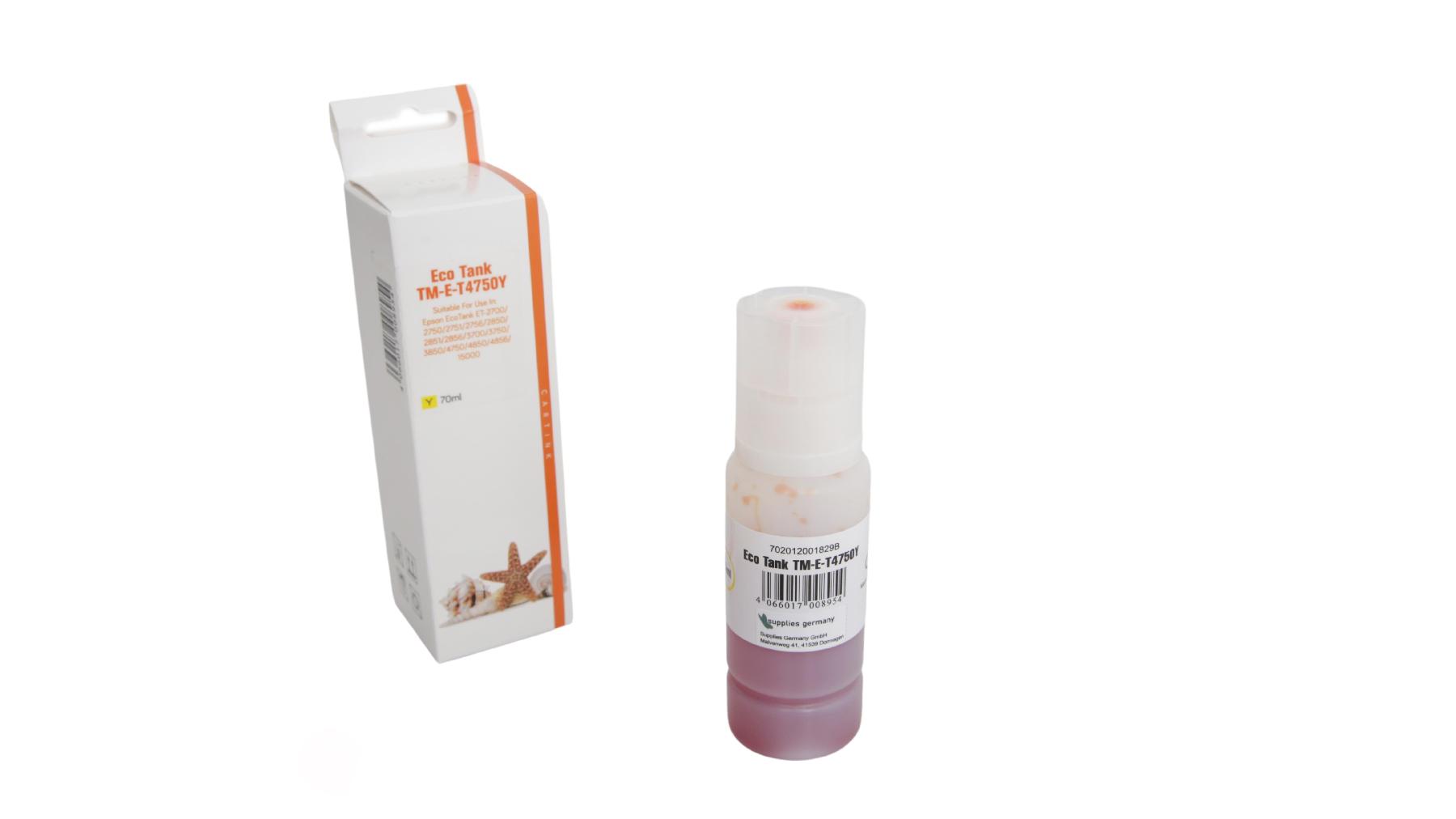 T4750Y Eco Tank Nachfüllflasche yellow für Epson / C13T03R440 / 70