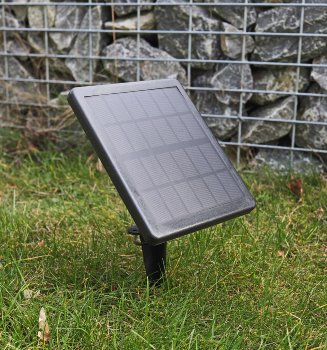 Gartenstrahler Set Solar mit 2 Spots / Solarzelle, Erdspieß, 3000k, IP65