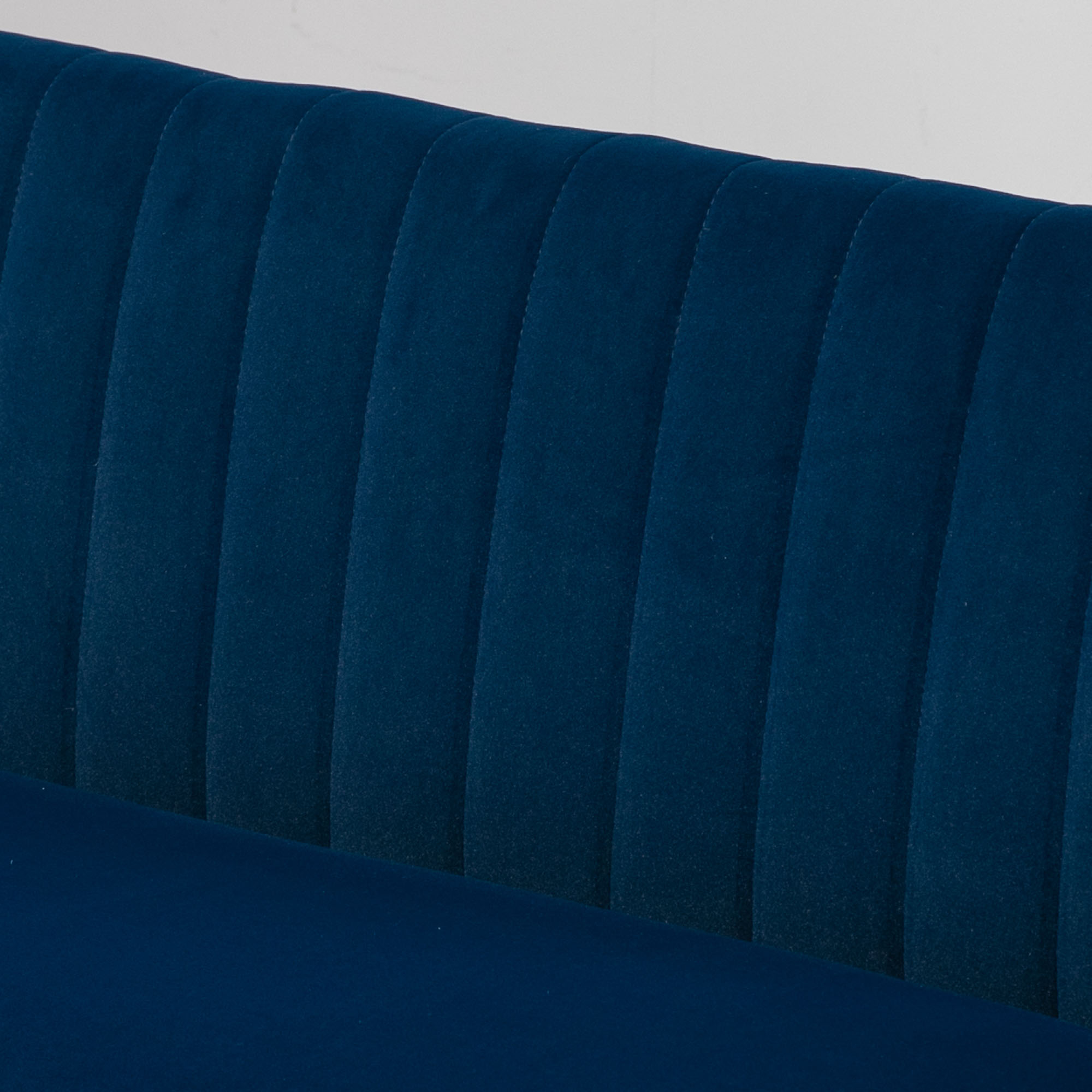 Sofa Retrodesign 2-Sitzer-Sofa, Holzbeine, 117 cm x 56,5 cm x 77 cm, Blau