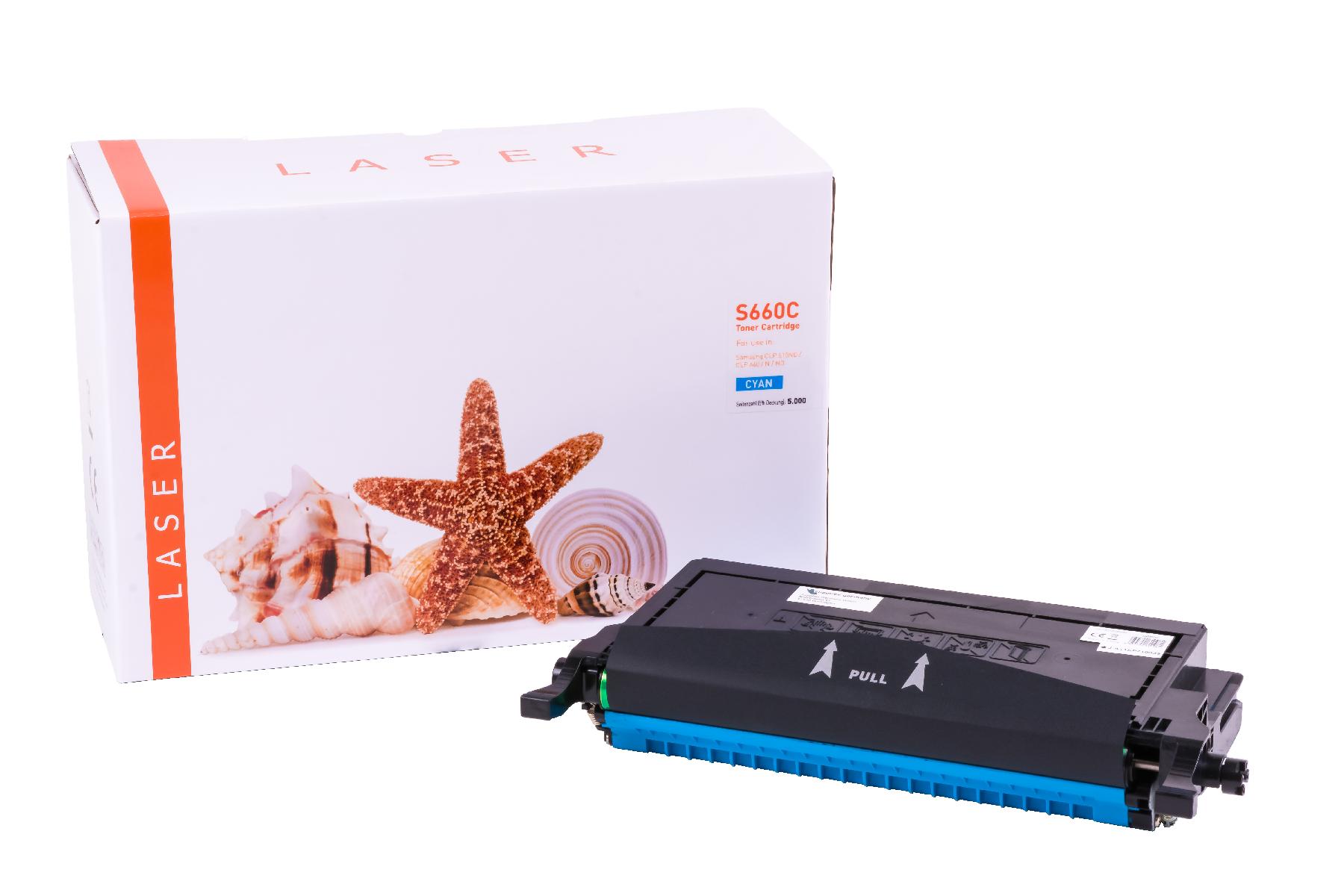 CLP660C alternativ Toner cyan für Samsung / CLPC 660 B/ELSK/ 5.000 Seiten