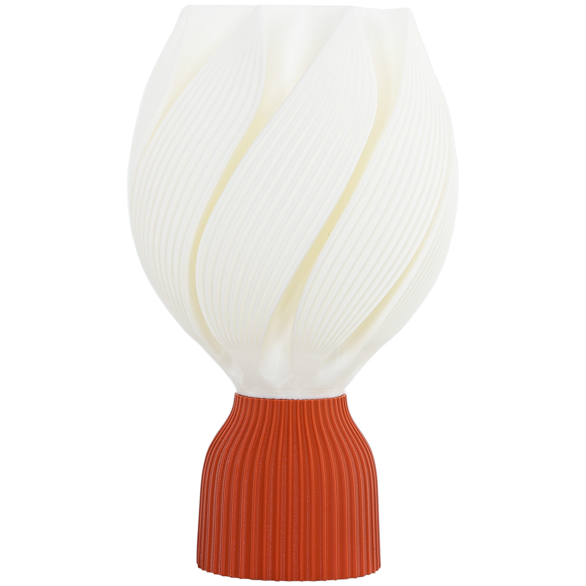 3D-gedruckte Lampe mit Blütenblattformen, Kunststoff, energieeffizient, Weiß