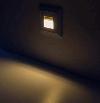 DELPHI LED-Einbauleuchte "COB" weiß / 80x80mm, 3000k, warmweiß, 55 Lumen