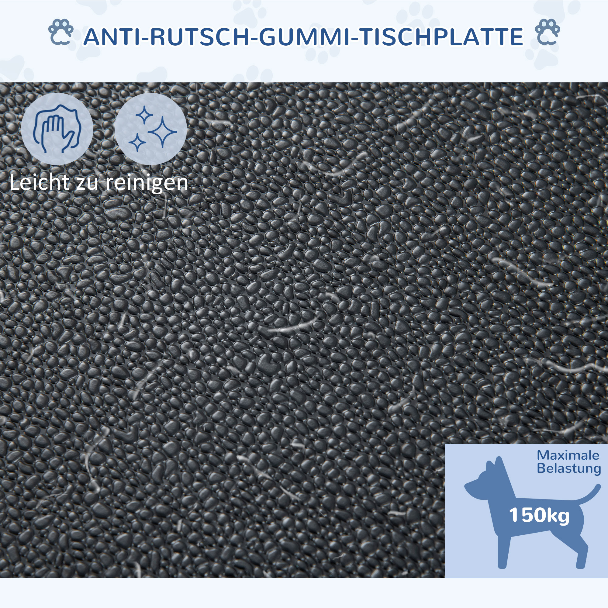 Haustierpflegetisch Haustier Trimmtisch Hunde Schertisch mit Schlingen Hundepflegetisch für Haushaltsbaden Haartrocken und Haarschneiden höhenverstellbar Schwarz