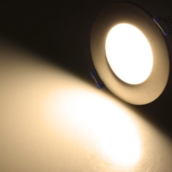 LED-Einbauleuchte "Flat-30 FR-R" 3000K / Ø85x30mm, 5W, 590lm, IP44, rund, poliert