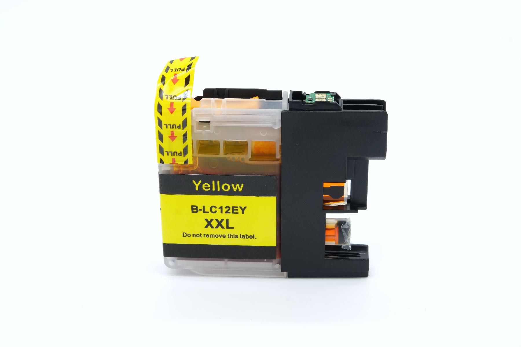 LC12XXLY alternativ Tinte yellow für Brother / LC12EY / 1.200 Seiten