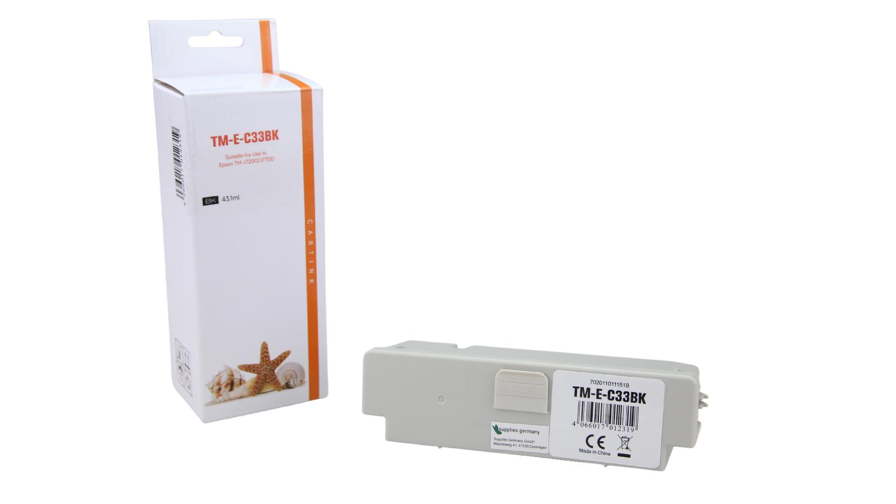 SJIC33P(K) alternativ Seestern Tinte black für Epson / C33S020655 / 43,1ml