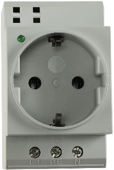 Schutzkontakt-Steckdose für Hutschiene / mit LED, 230V, 16A, VDE
