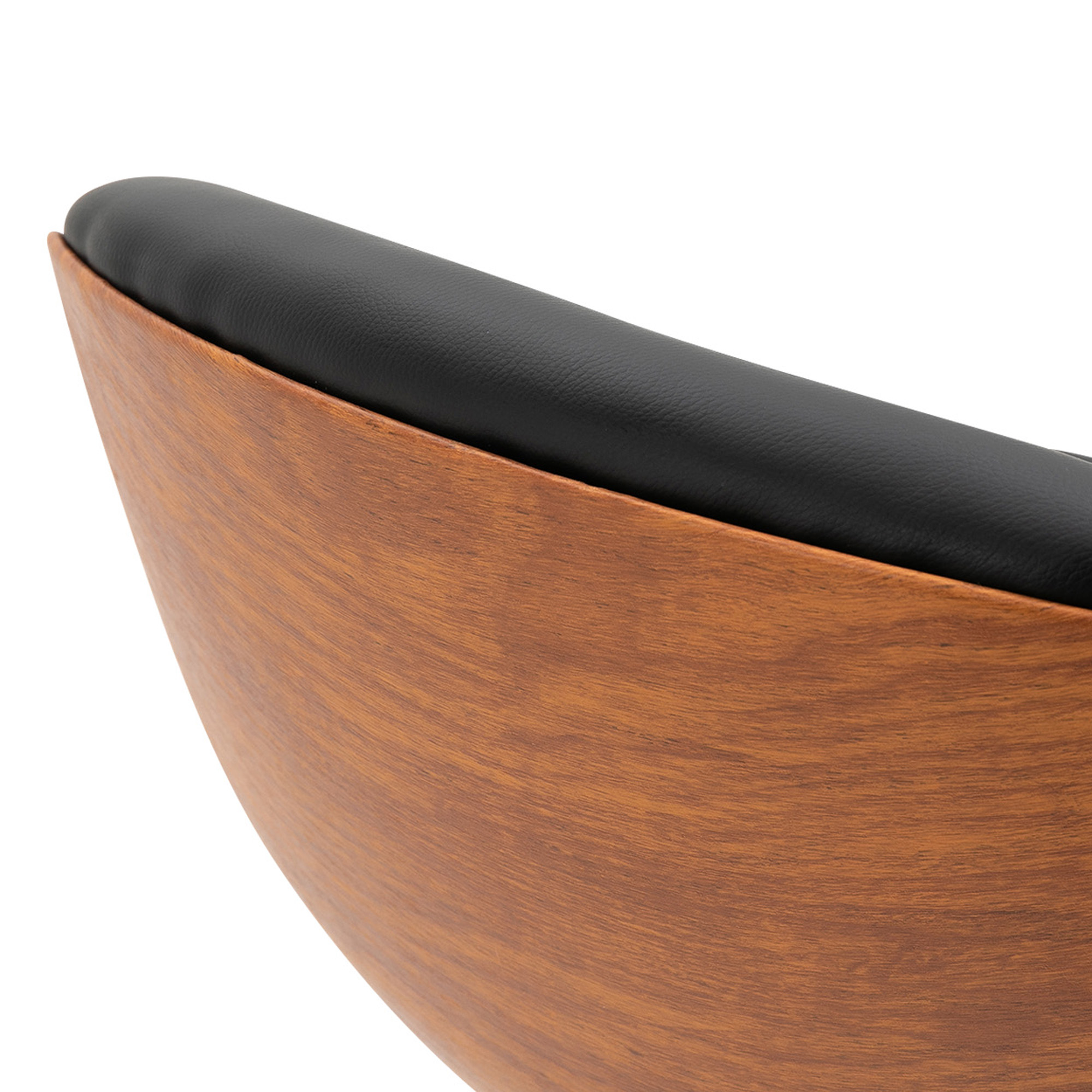 2er-Set Barhocker mit Fußstütze, Barstuhl mit Rückenlehne, Bistrohocker, Esszimmerstuhl höhenverstellbar drehbar, Kunstleder, Schwarz, 46 x 53,5 x 85-106 cm