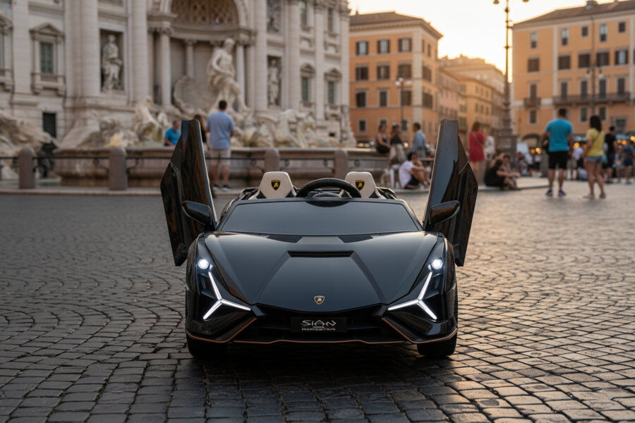 Kinderfahrzeug Lamborghini SIAN 2 Sitzer - schwarz