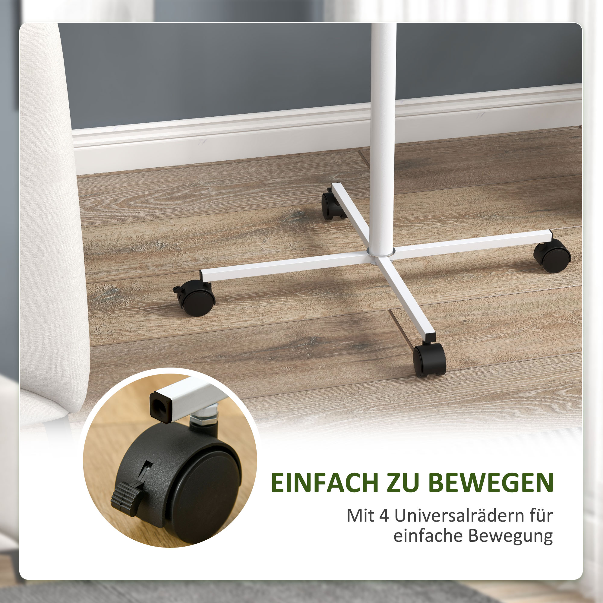 Anflugstange Freisitz für Papageien Sitzstange, 1 Leiter, 1 Schaukel, Futternäpfe, 60 x 60 x 138 cm, Weiß + Natur