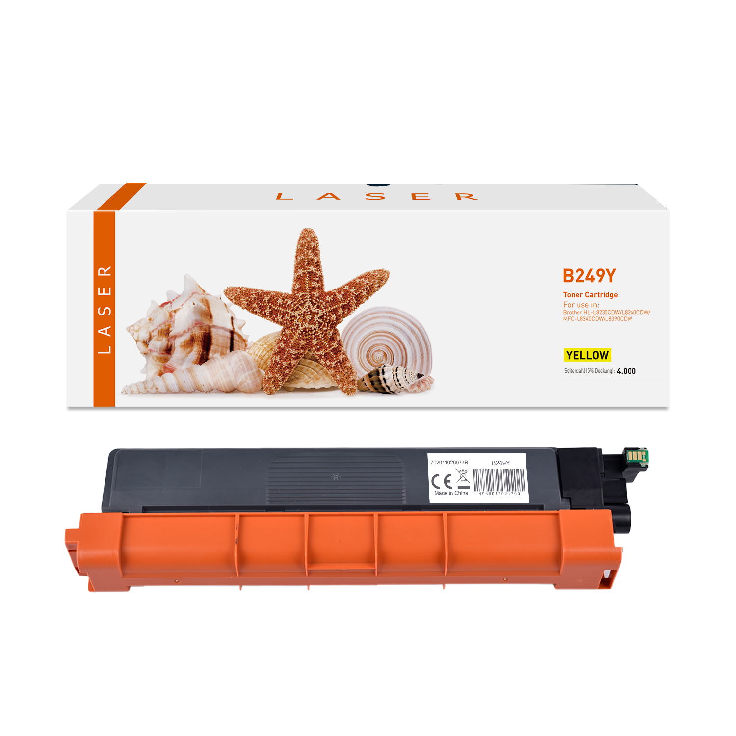 TN249Y alternativ Toner yellow für Brother / TN249Y / 4.000 Seiten