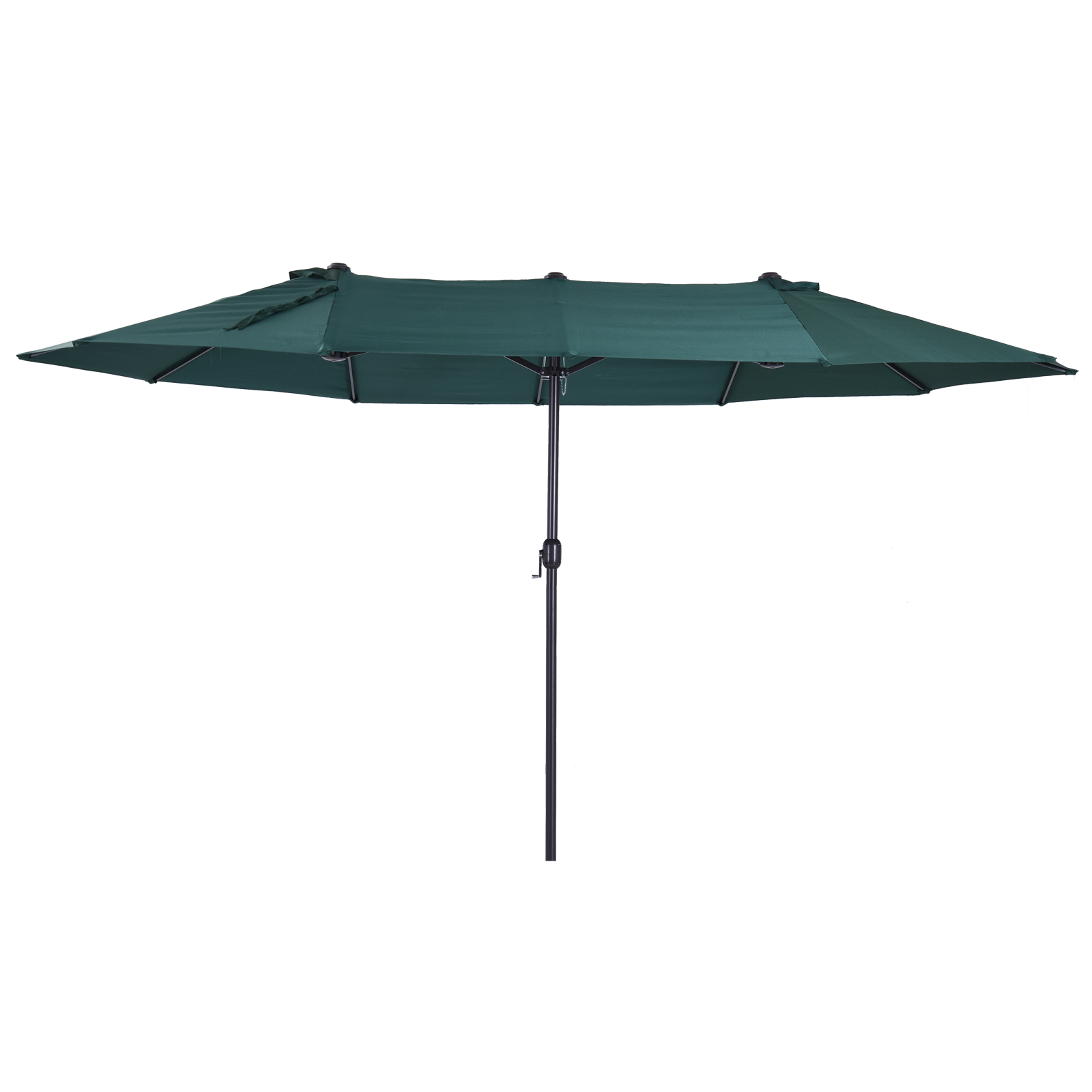 Sonnenschirm Gartenschirm Marktschirm Doppelsonnenschirm Terrassenschirm mit Handkurbel Dunkelgrün Oval 460 x 270 x 240 cm Sonnenschirm Gartenschirm Marktschirm Doppelsonnenschirm Terrassenschirm mit Handkurbel Dunkelgrün Oval 460 x 270 x 240 cm