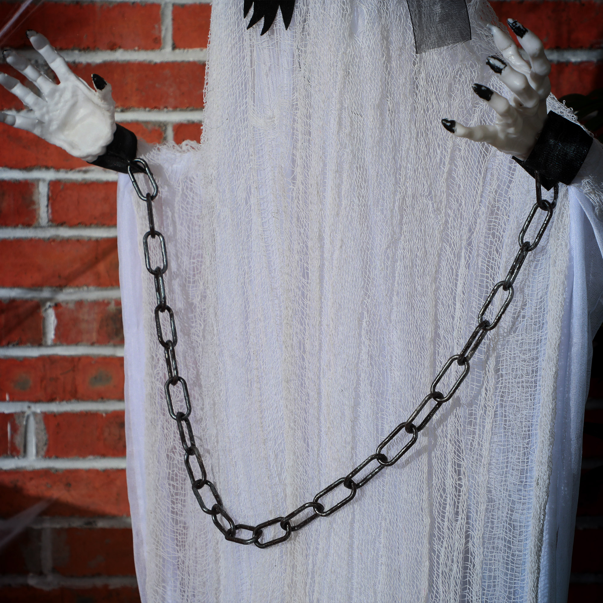 Geister-Dekoration für Halloween, Grusel-Heulen und Bewegung, batteriebetrieben