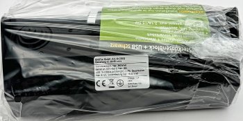 2-fach Steckdosenblock + 2x USB, schwarz, 250V~/ 16A, Aufbaumontage, USB 3,1A