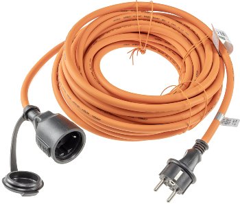 Verlängerungskabel 15m, IP44, Orange / H07RN-F 3G1,5 , Stecker / Kupplung