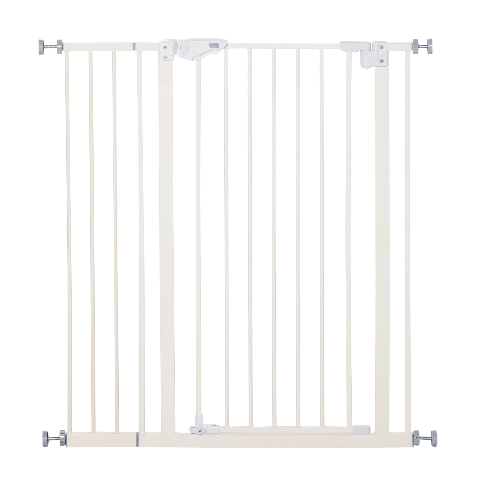 Absperrgitter für Hunde, extra hoch, Schließautomatik, Metallrahmen, 97,5 x 104,1 cm, Weiß