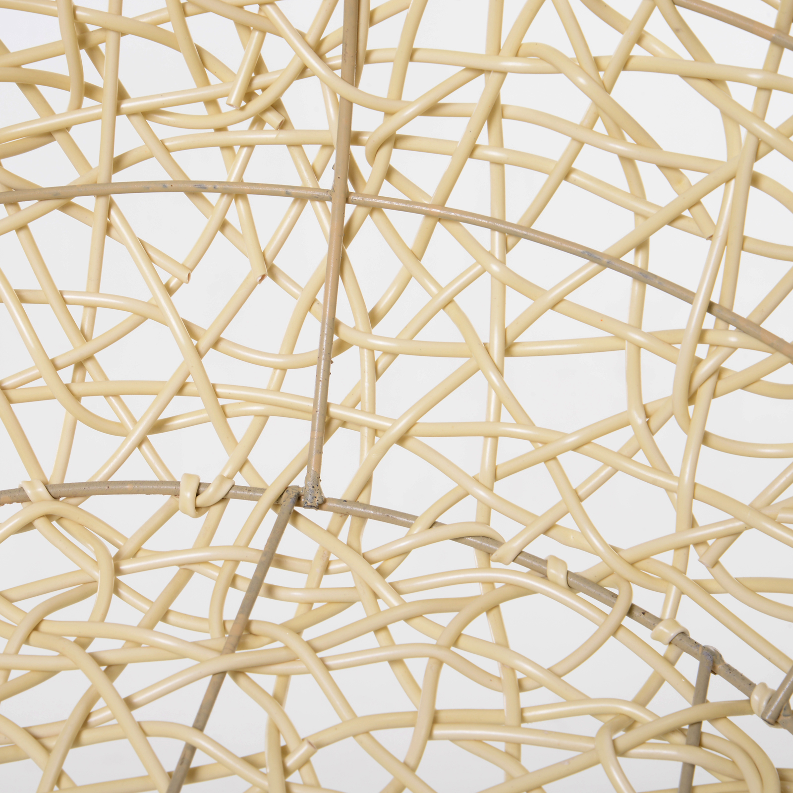 Katzenbett aus Rattan Katzenhöhle mit Kissen Katzenkorb Hundebett Katzenschlafplatz Hundehütte Tierbett für Katzen Hunde Beige Ø56 x 35 cm