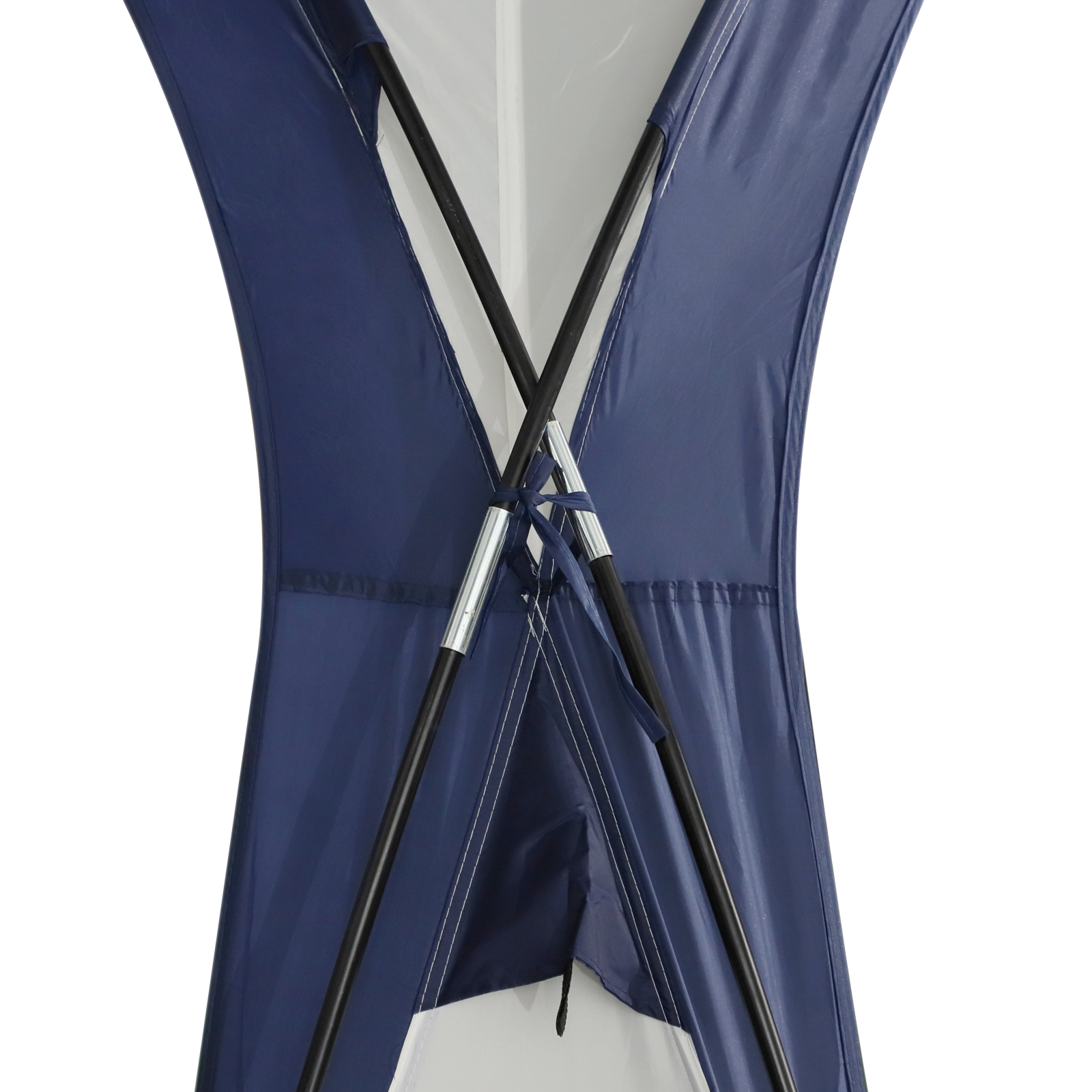 Kuppelzelt für 6-8 Personen, Pavillon, Schutz vor Sonne und Nieselregen, 3,5 x 3,5 x 2,22 m, Cremeweiß