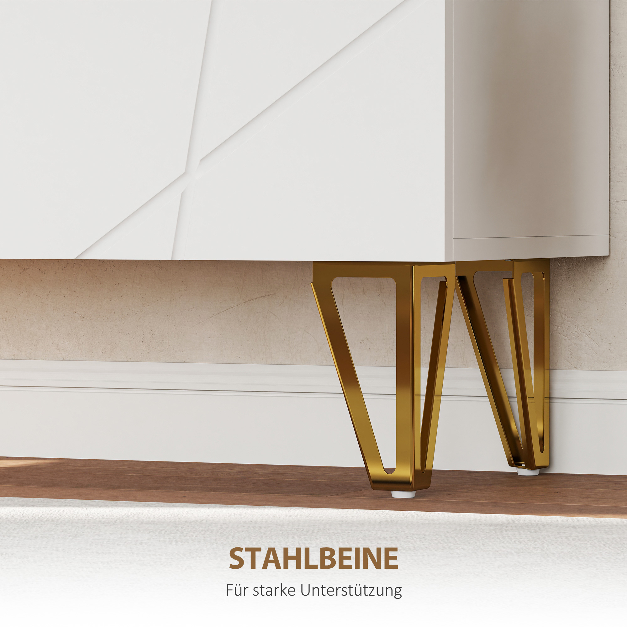 Schuhschrank mit 2 Türen, Schuhregal, Schuhaufbewahrung mit 3 Verstellbaren Ablagen 72 x 31,5 x 95 cm, Weiß