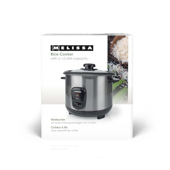 Reiskocher | 1,0 l | 400 W | Antihaftbeschichtung | abnehmbare Schüssel | Dampfgareinsatz | Warmhaltefunktion | automatische Abschaltung