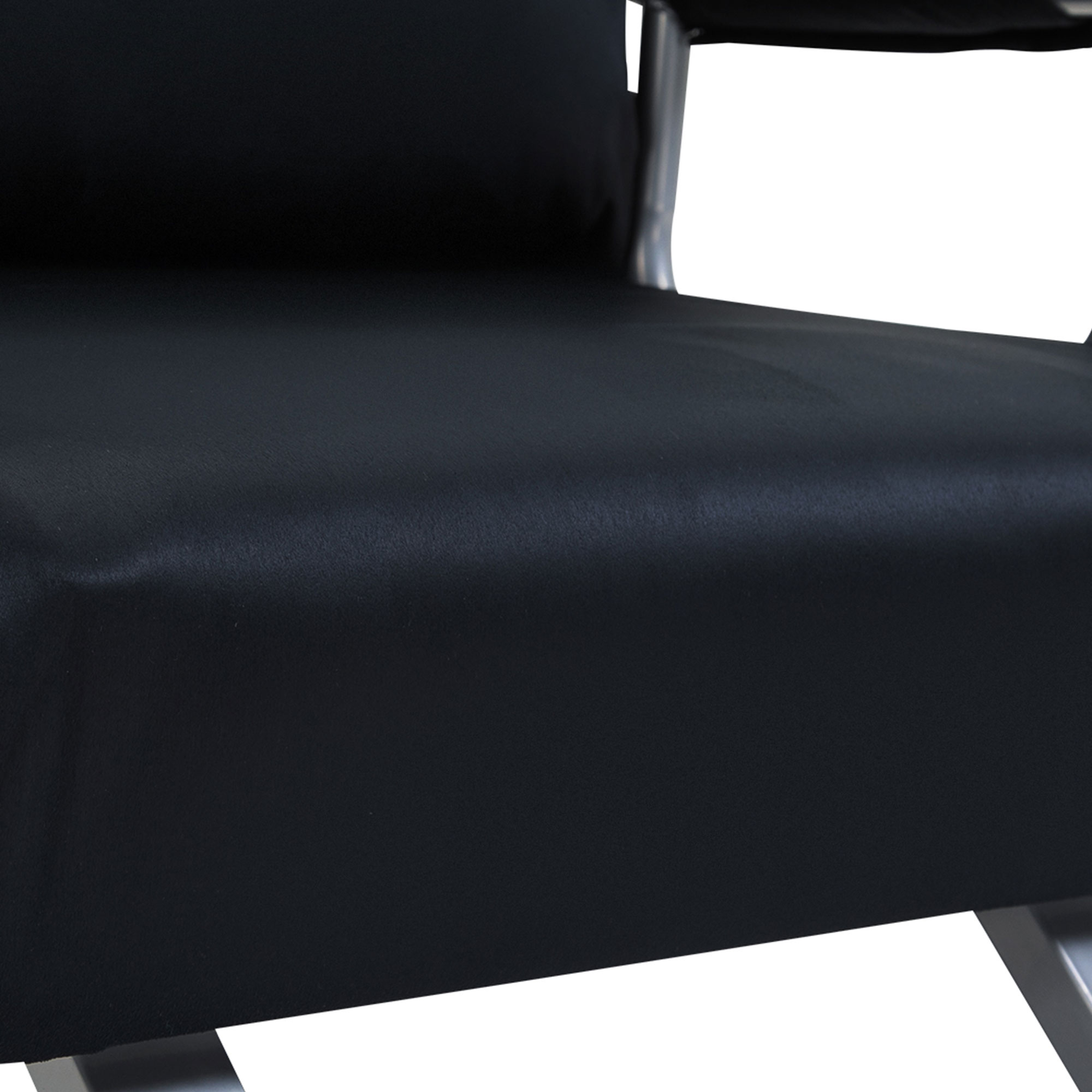 3-in-1 Schlafsofa, Gästebett, Sessel inklusive Kissen, Schwarz