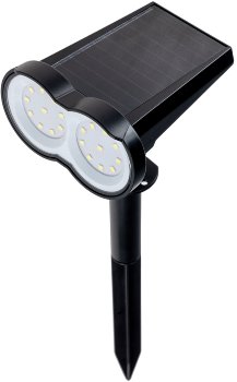 LED Solar Gartenstrahler mit Erdspieß, 80lm, Dämmerungssensor, IP65