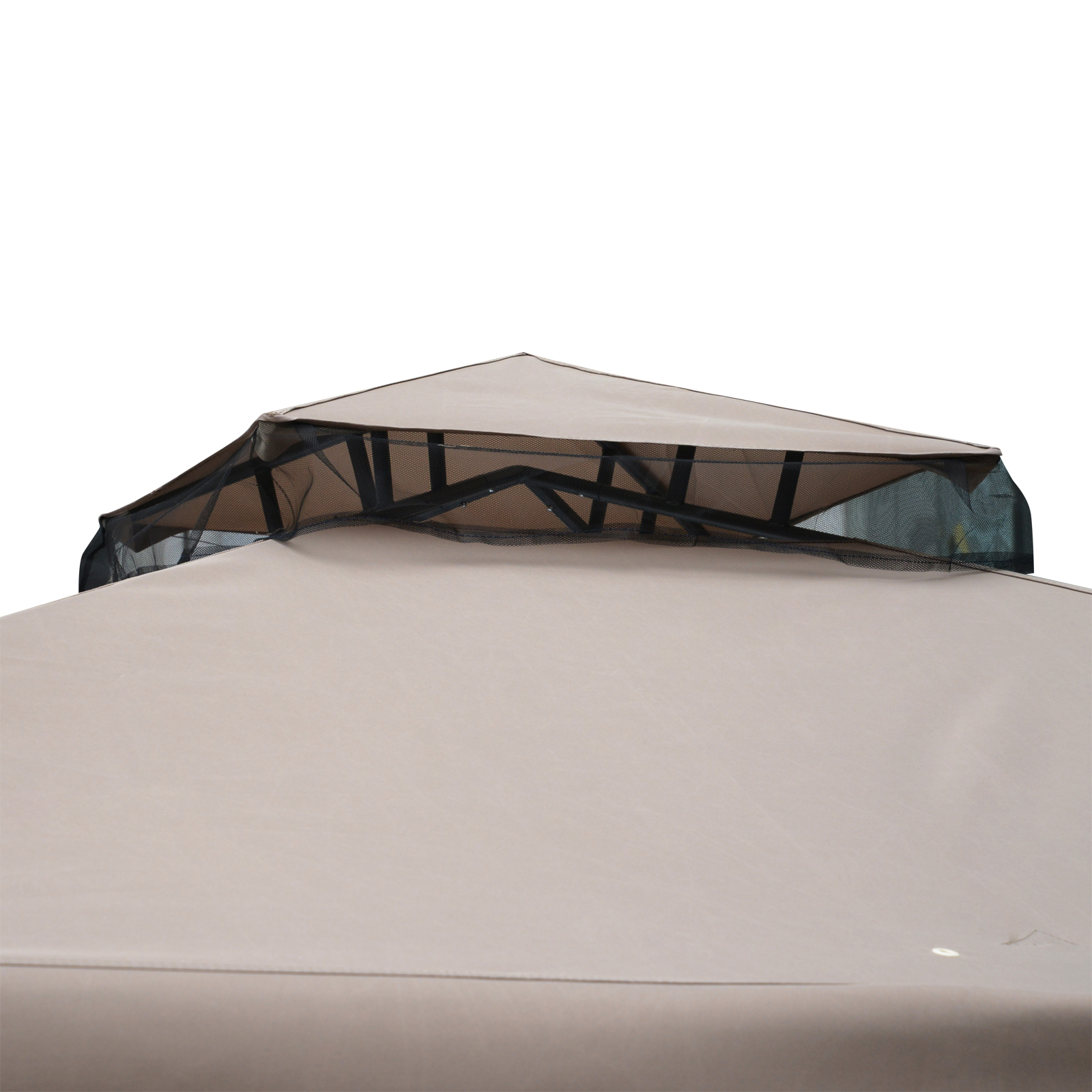 Gartenpavillon Pavillon Gartenzelt Festzelt Partyzelt mit 4 x Seitenwand wetterfest Metall + Polyester Grau 2,94 x 2,94 x 2,65 m