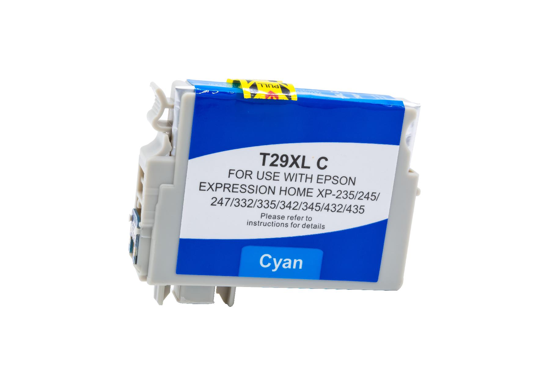 T29XLC alternativ Tinte cyan für Epson / C13T29924010 / 9,6ml