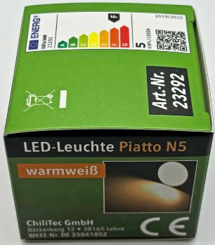 LED-Modul "Piatto N5" warmweiß, 38°, 2900K, 230V, 5W, 370lm, 50x24mm