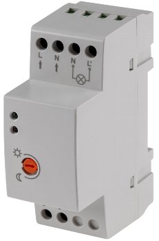 Dämmerungsschalter für Hutschiene, 230V, 5m Kabel, externer Sensor IP65