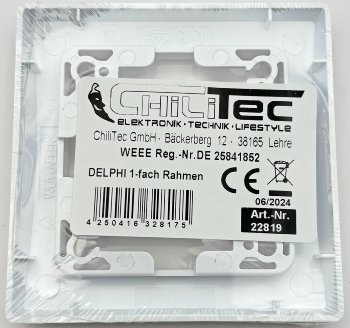 DELPHI 1-fach Rahmen, weiß