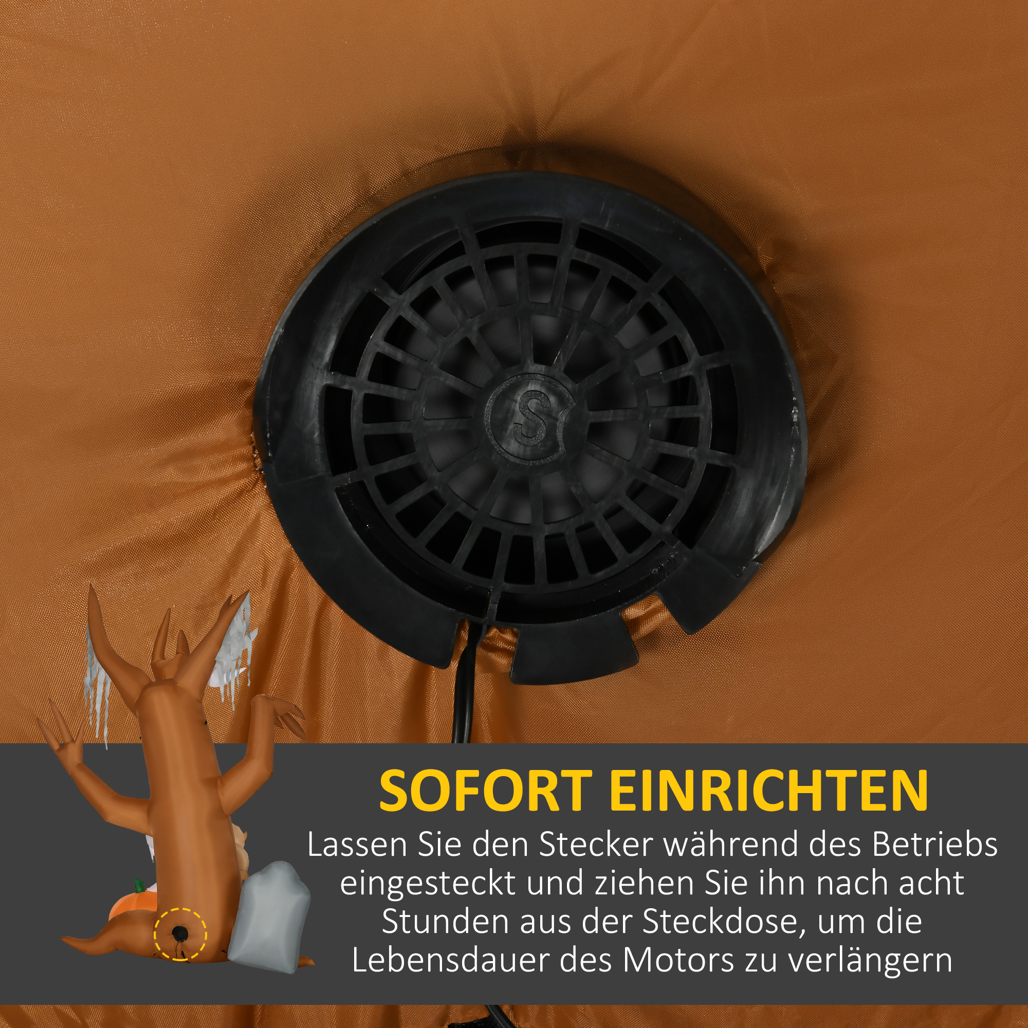 Halloween-Deko, 2,40m großer Geisterbaum, selbstaufblasend, LED-Beleuchtung, für Außenbereiche
