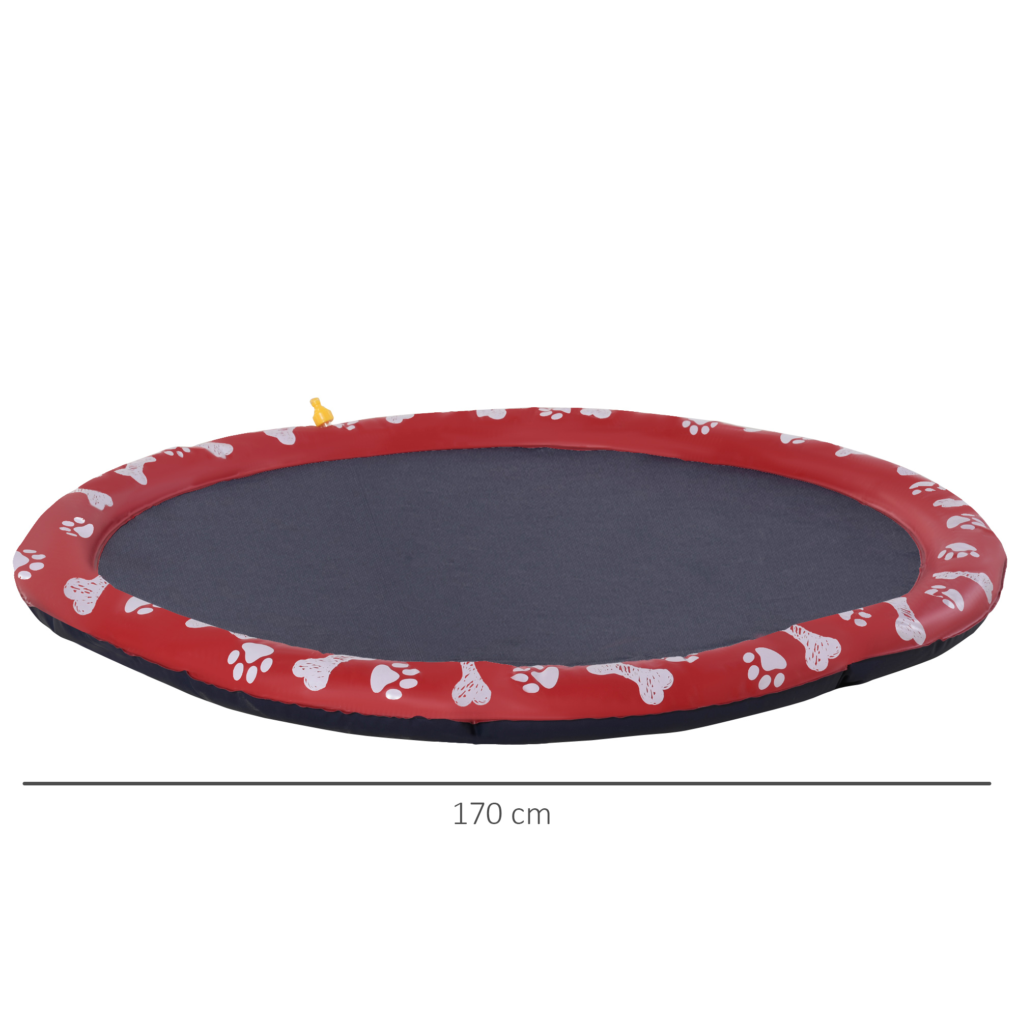 Hundepool, Wasser-Spielpool, rutschfest, robust, tierfreundlich, Ø170 cm, Rot
