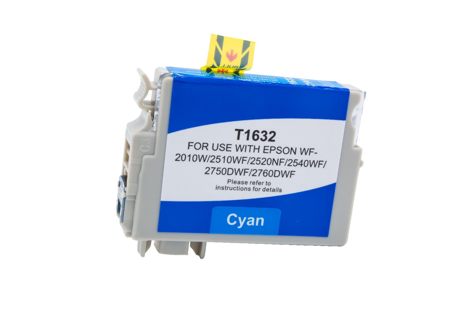 T1632 alternativ Tinte cyan für Epson / C13T16324010 / 6,5ml