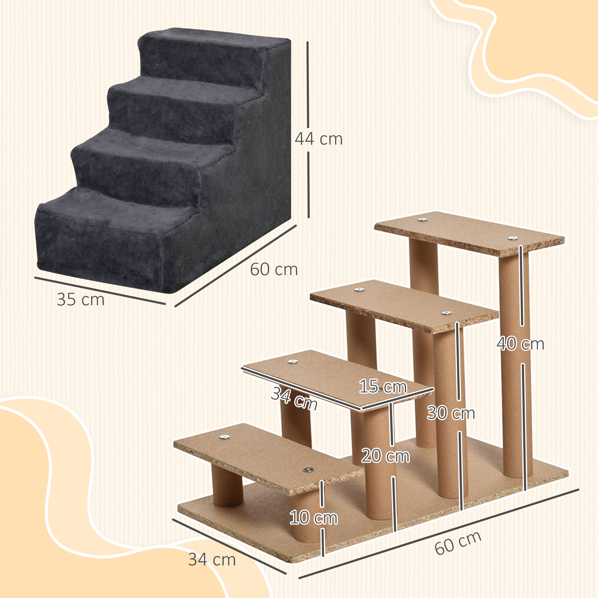pawhut-hundetreppe-4-stufig-abnehmbarer-bezug-fur-kleine-hunde-44-cm-dunkelgrau~21PT4N6MI1801
