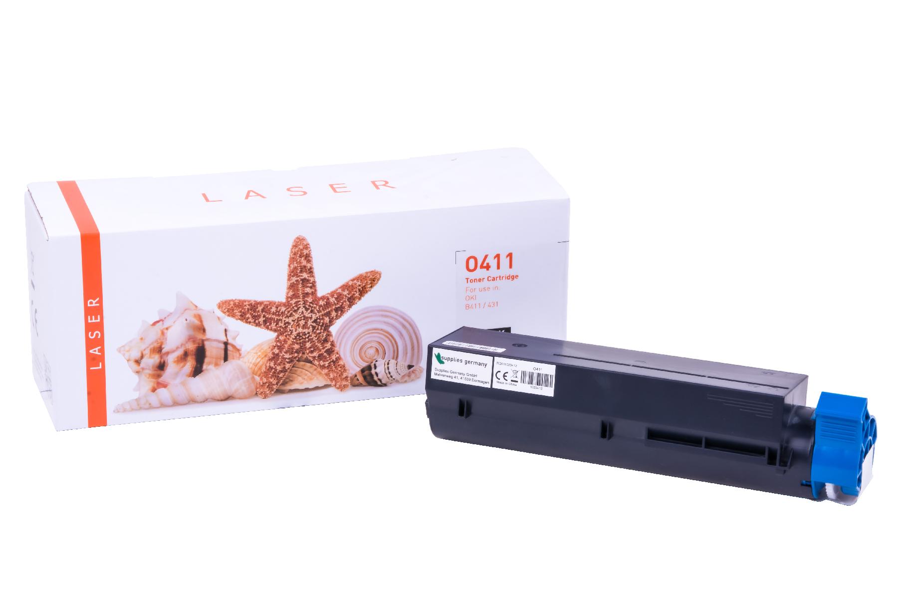 B411 alternativ Toner black für OKI / 44574702 / 3.000 Seiten