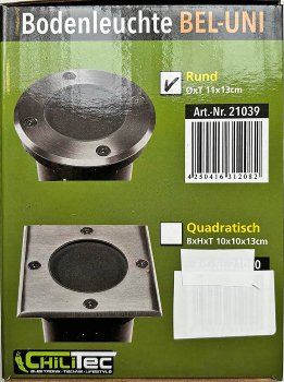 Bodenleuchte "BEL Uni R" / ØxT 11x14cm, IP65, GU10 Fassung, rund