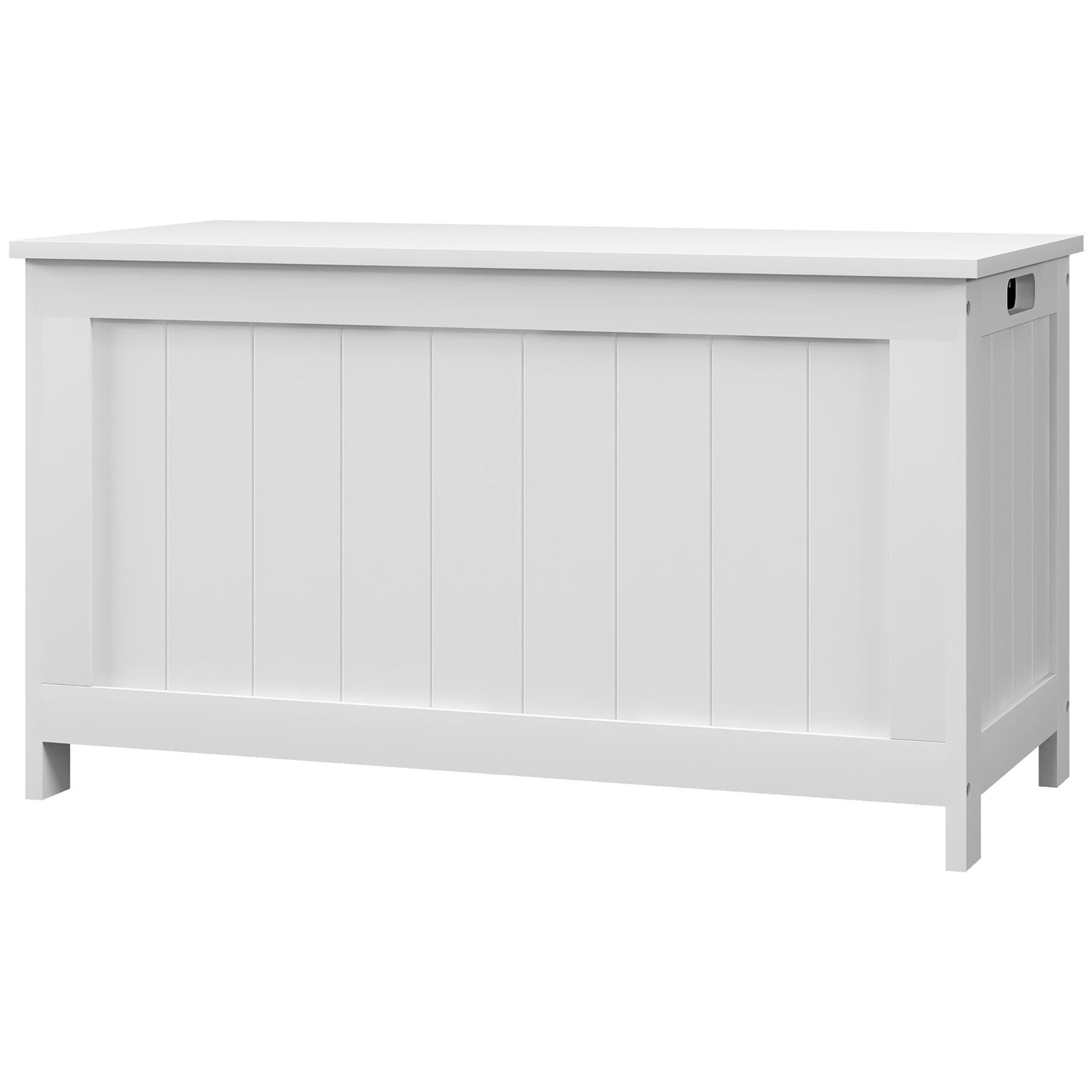 Aufbewahrungsbox Aufbewahrunskiste Spielzeugtruhe, MDF, 2 Griffe, 81 x 40 x 46 cm, Weiß