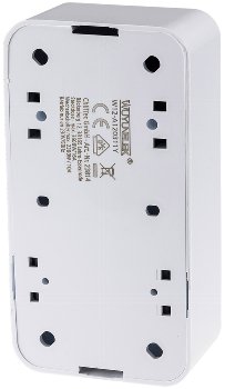 FASKO Kombi Steckdose Schalter, AP, Weiß / 250V~, Aufputz, Schraubanschluss