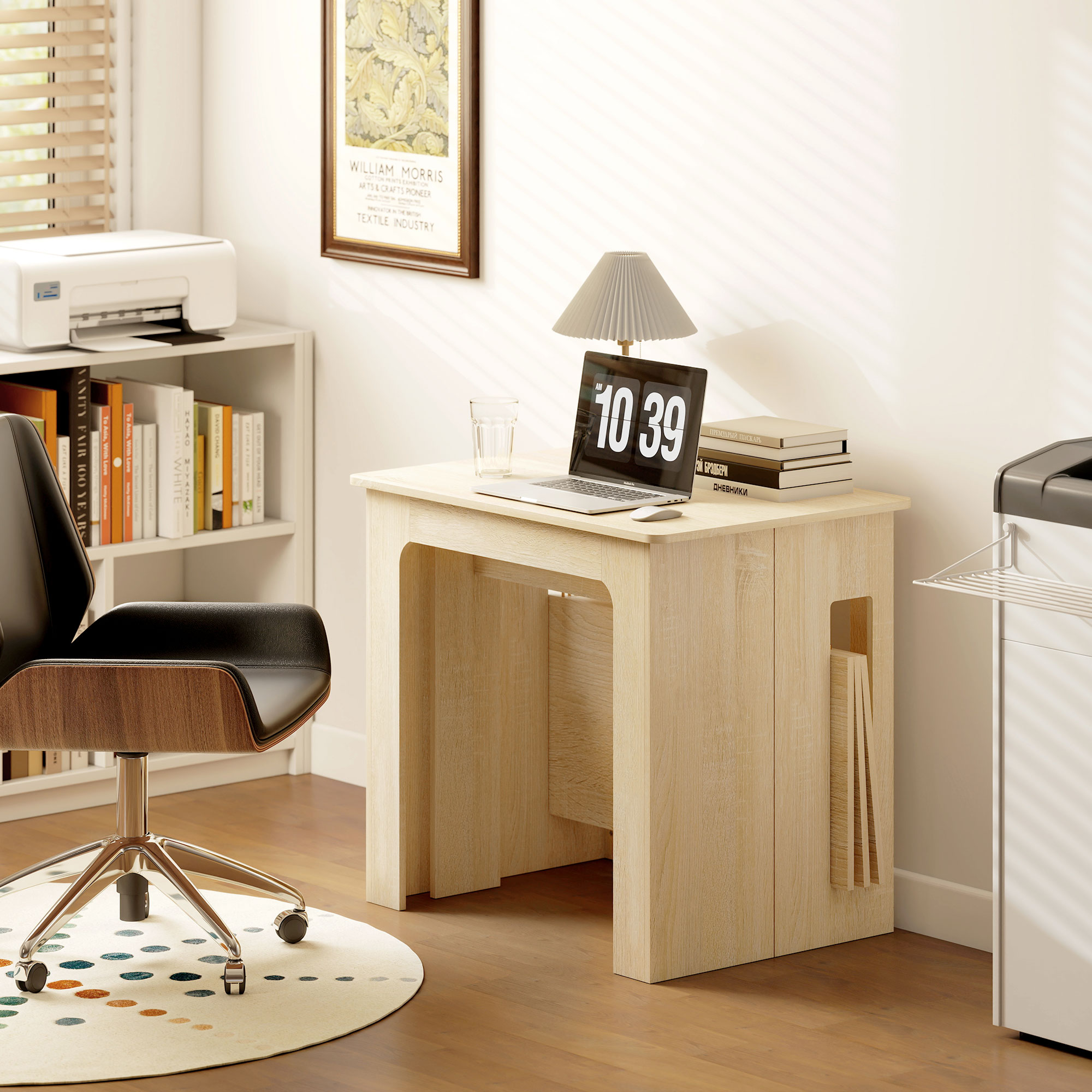 Esstisch, Klapptisch, ausziehbarer Küchentisch, Esszimmertisch, Spanplatten, 60-180 x 85 x 75 cm, Natur