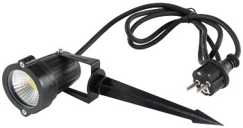 LED Gartenleuchte "CT-GS5" 5W, IP44 / 230V, 1,5m Kabel+Erdspieß, warmweiß