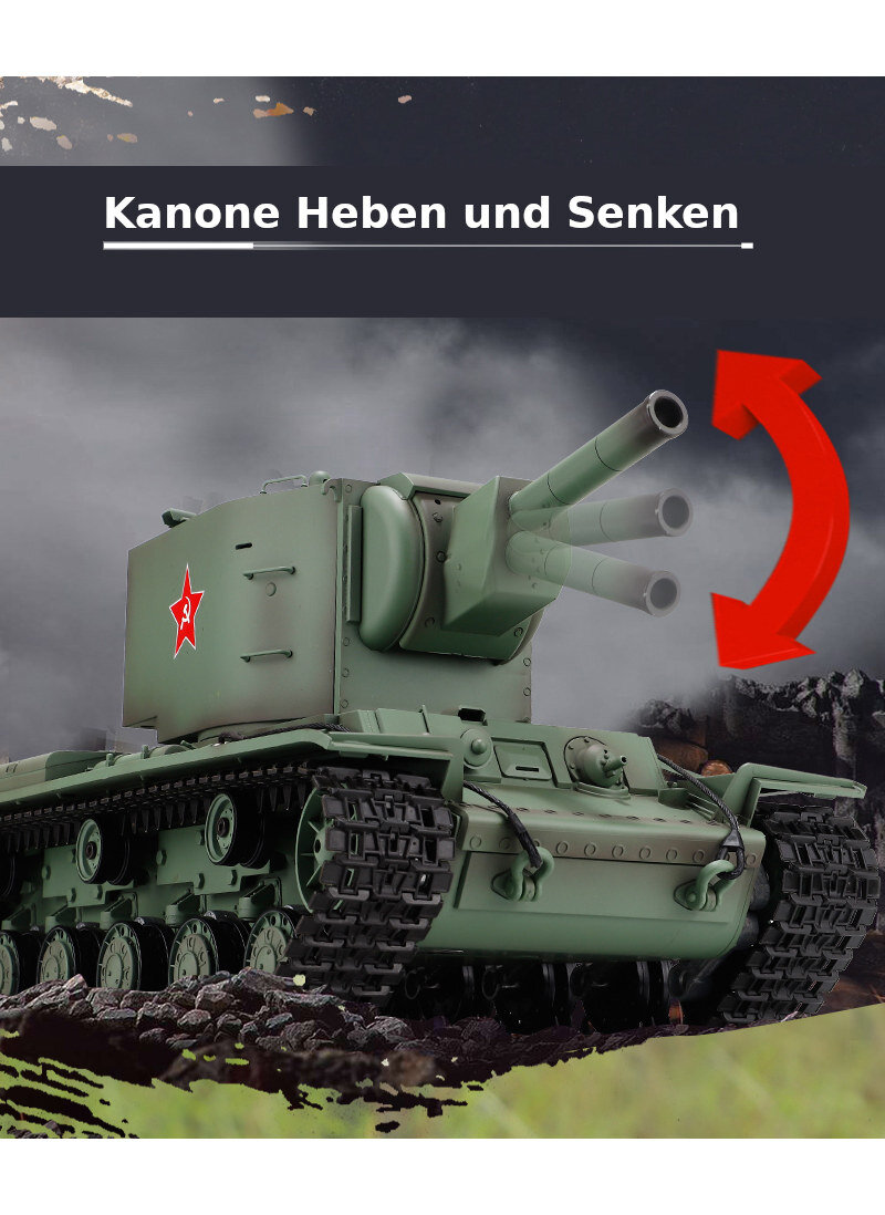 RC Panzer "KV-2" - Metallgetriebe & Metallketten