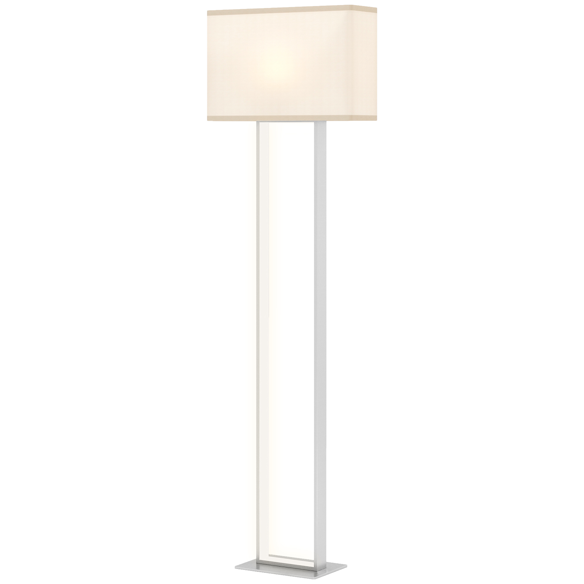Moderne Stehlampe, 3 Modi, Fußschalter, verstellbare Helligkeit, Leinenoptik, Weiß