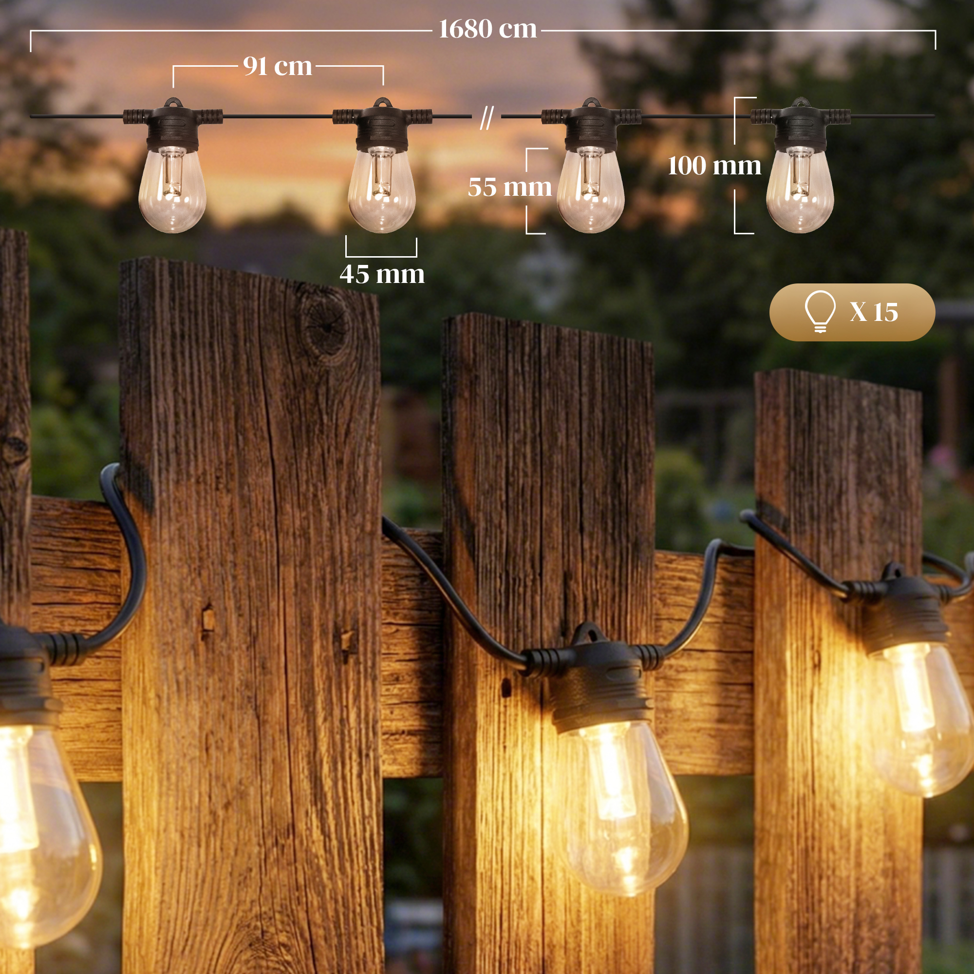 Globe Lichterkette, RGBW Vorhanglichter, IP44 wasserdicht für Innen- und Außendekoration