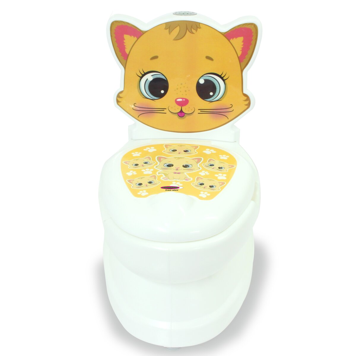 Meine kleine Toilette Katze mit Spülsound und Toilettenpapierhalter