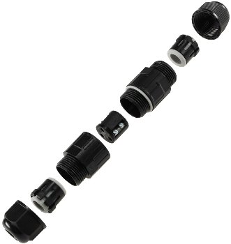 Kabelverbinder 3-polig, IP68, 450V/24A, Schraubanschluss, für Kabel Ø 6-11mm