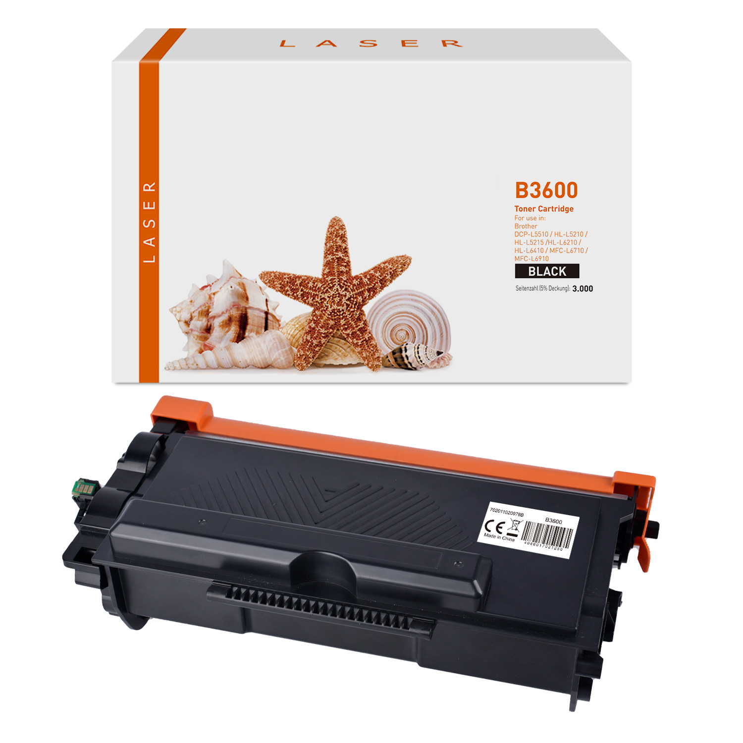 TN3600 alternativ Toner schwarz für Brother / TN3600 / 3.000 Seiten