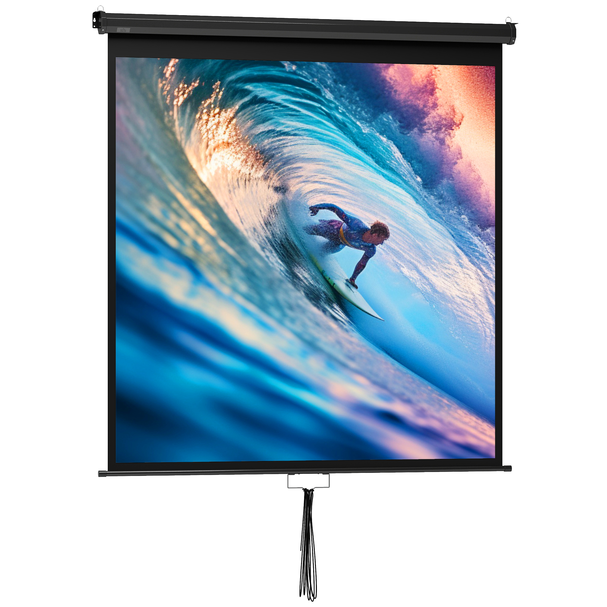 Beamer Leinwand 152 x 152 cm 85 Zoll 1:1 HD 4K Projektionsleinwand für Heimkino Büro-Präsentationen