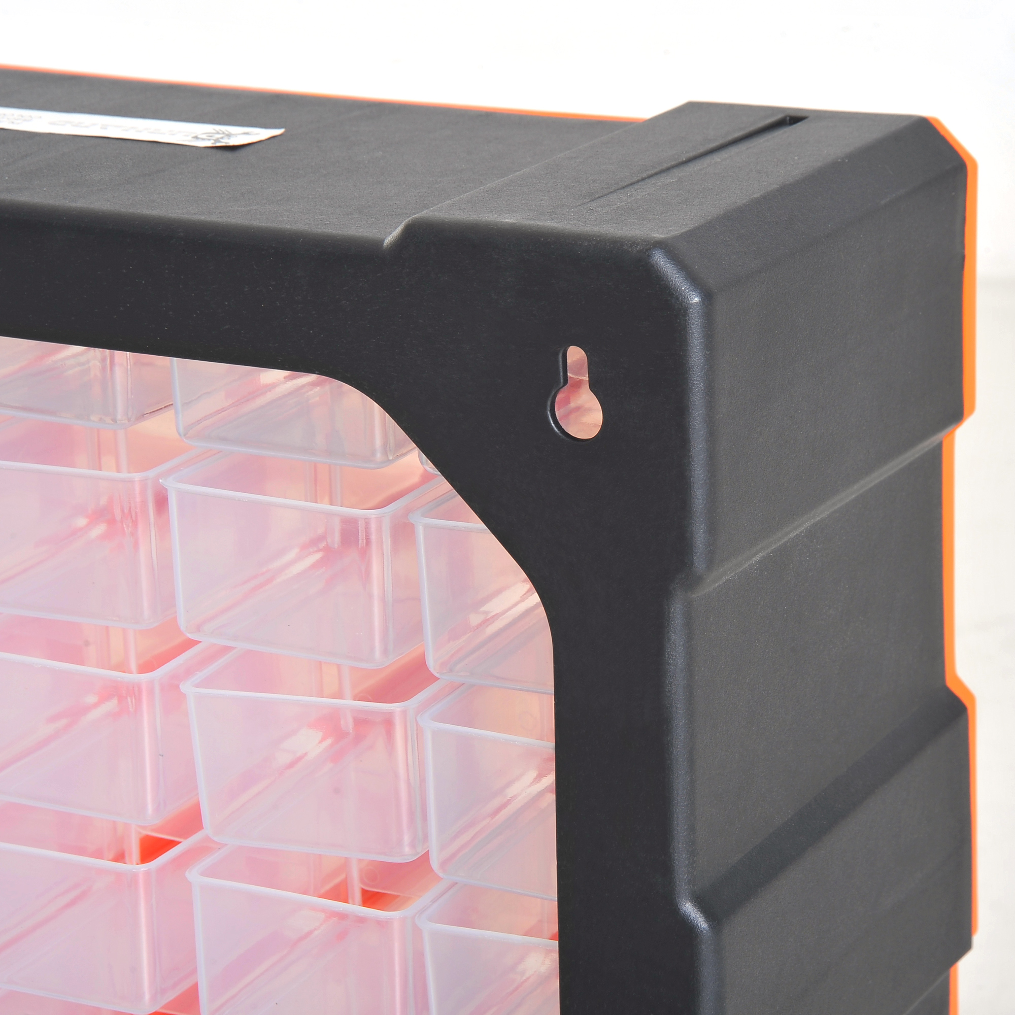 Sortierkasten Kleinteilemagazin Teile Box Aufbewahrungsbox 60 Fächer Orange L38 x B16 x H47,5 cm