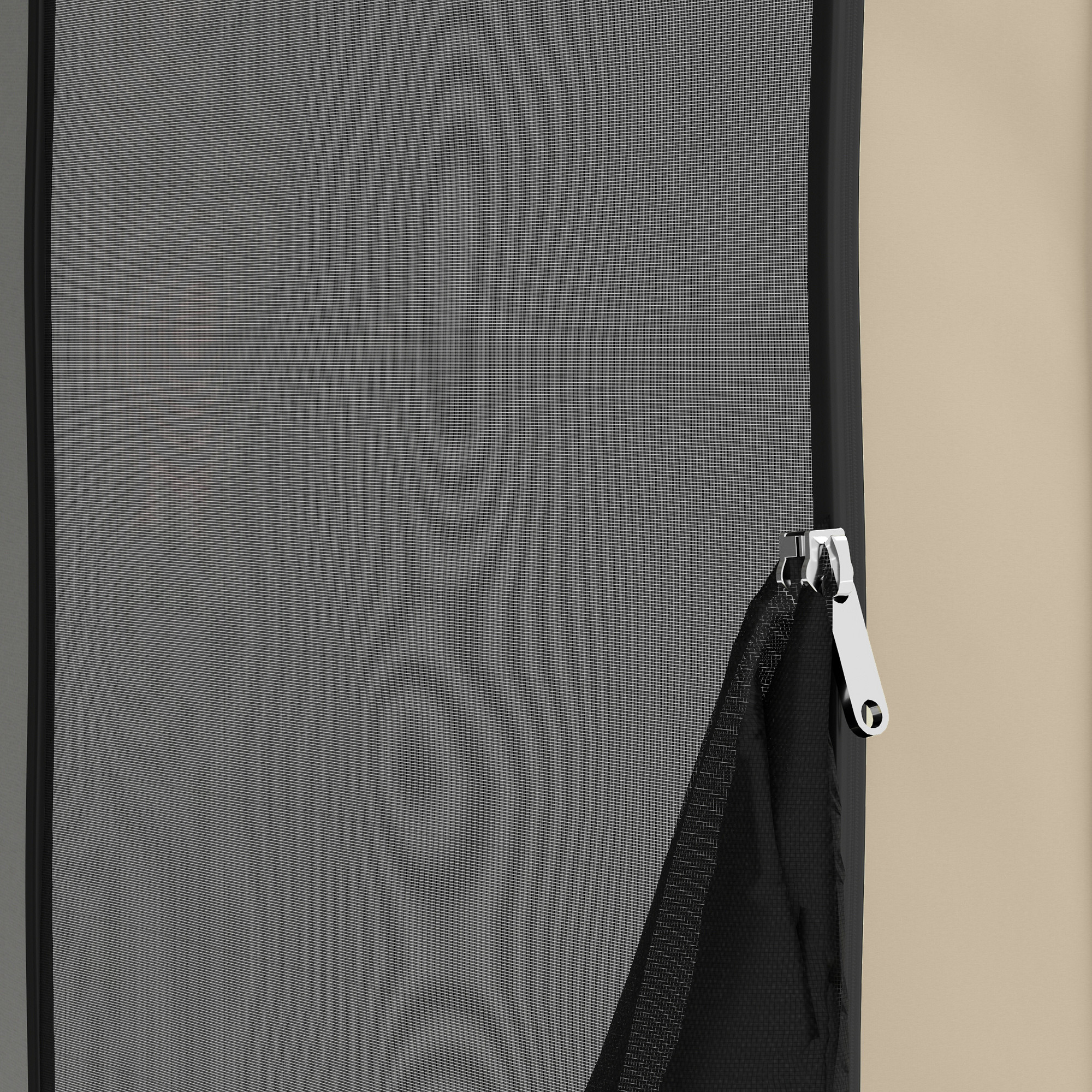 Pop-up-Campingzelt, tragbar, UPF50+ Schutz, Netz-Seiten, Stahldraht, Khaki